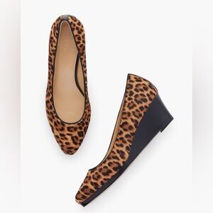 Talbots Lacey Platform Wedges - Calf Hair - Size 10W